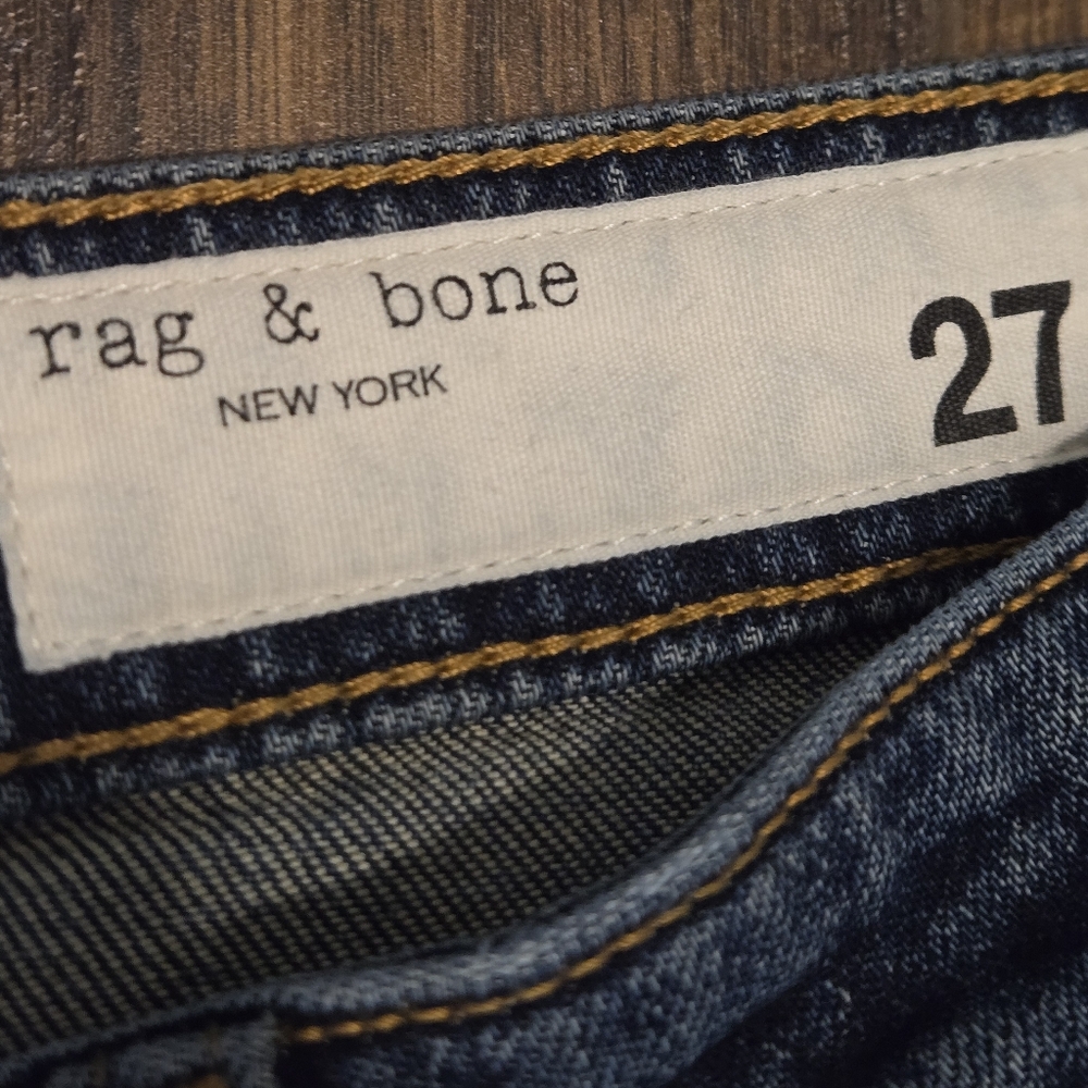 Rag & Bone Kinsley Low-Rise Flare Raw Hem Chelsea Denim Jean - Picture 4 of 6